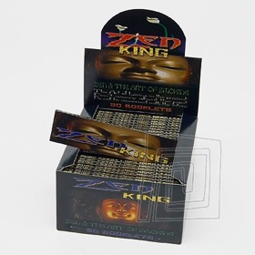 Nedocenen cigaretov papieriky Zen Smoke KS. King size. Jedinen lepenie. Box 50 bookletov.