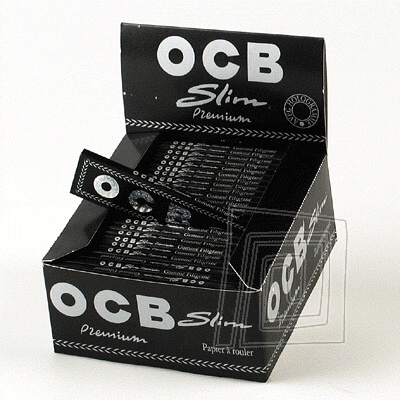 Najobbenejie a najpredvanejie ryov papieriky OCB Premium Slim. King size. Box 50 ks.