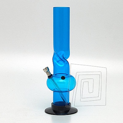 Stredne vek bongo s prelisom na ad. Typ Bongo acrylic Classic Ice 31 cm, modr farba.