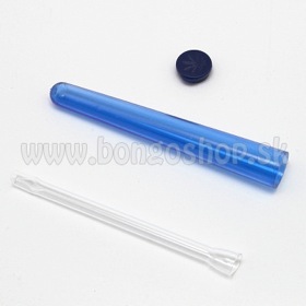 Vodotesn plastov puzdro so sklenkou. Typ obal Joint Tubes modr + Sklenka 10 cm.