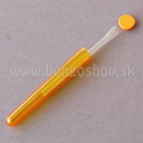 Vodotesn plastov tuba so sklenkou. Typ obal Joint Tubes oranov + Sklenka 10 cm.