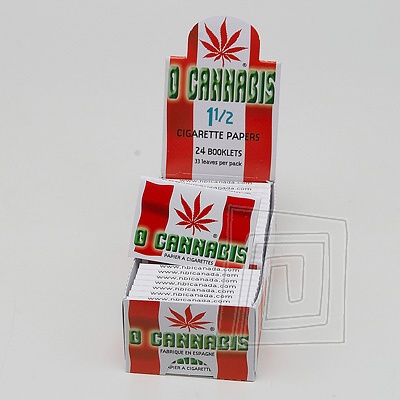 Tenk konopn cigaretov papieriky O Cannabis. Vekos 1, 1/2. Box 24 bookeltov.