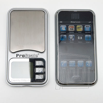 Genilne maskovan vhy ProScale Touch. Vivos 550 g s presnosou 0,1 g. Maskovanie iPhone.