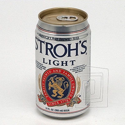 Dokonal replika plechoviek - zodpovedajca hmotnos. Skrvacia plechovka Safecan Strohs Light Beer.