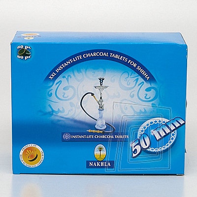 Najvie rchlorozpaovaten uhlky do vodnej fajky na trhu - Instant Lite XXL 50 mm Krabica 1x8 ks.