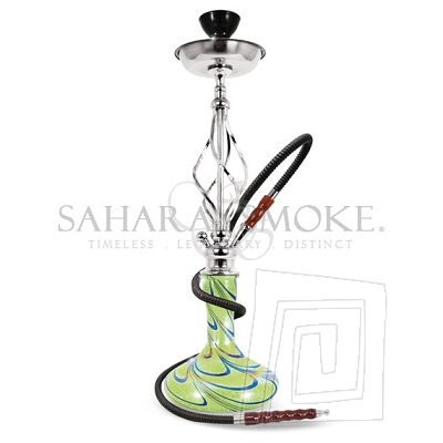 Oarujca vodn fajka Sahara Smoke Dicro, jednohadicov, zelen, s korunkou Vortex 