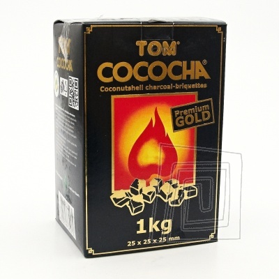 Prrodn kokosov uhlie pre fajenie vodnej fajky alebo grilovanie Tom Cococha je vyroben z kokosovch krupn, ktor s zbytkovm produktom pri vrobe kokosovho oleja. Jedn sa o 100% prrodn a ekologick produkt pri ktorho vrobe neboli pouit