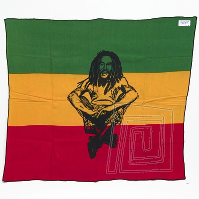 Vek atka s pruhmi v rasta farbch. Motv Bob Marley.