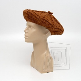 Elegantn baret pleten z prjemnej hrejivej vlny. Farba hned.