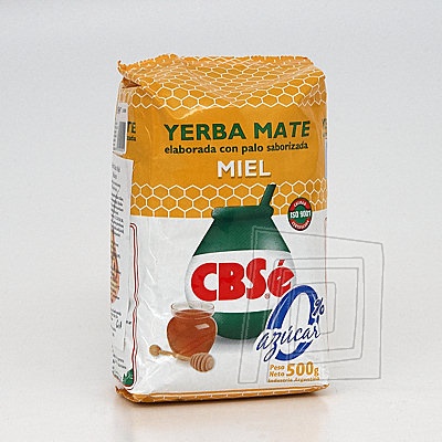 Rastlinn aj Yerba Mat CBS Miel 500 g. Zelen aj mat s lahodnou medovou prchuou.