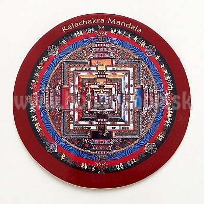 Krsna farebn samolepka Tibet - Kalachakra Mandala, vhodn na rzne druhy povrchov ako je drevo alebo sklo.