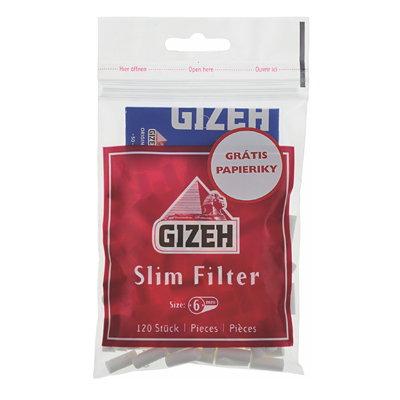 Cigaretov filtre Gizeh Slim 120ks + papieriky Gizeh Original Blue