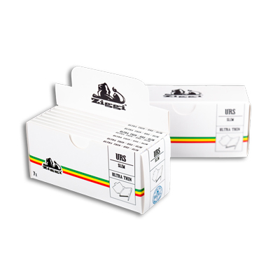 Cigaretov papieriky Ziggi URS Slim Ultra thin White/Stripe KS + Filters BOX 7ks