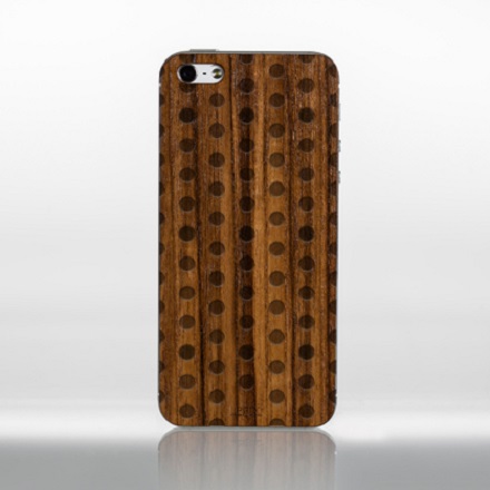 Dreven sticker Legno je dreven nlepka na mobiln telefn iPhone 4/4S, motv ornamenty 5, palisander.